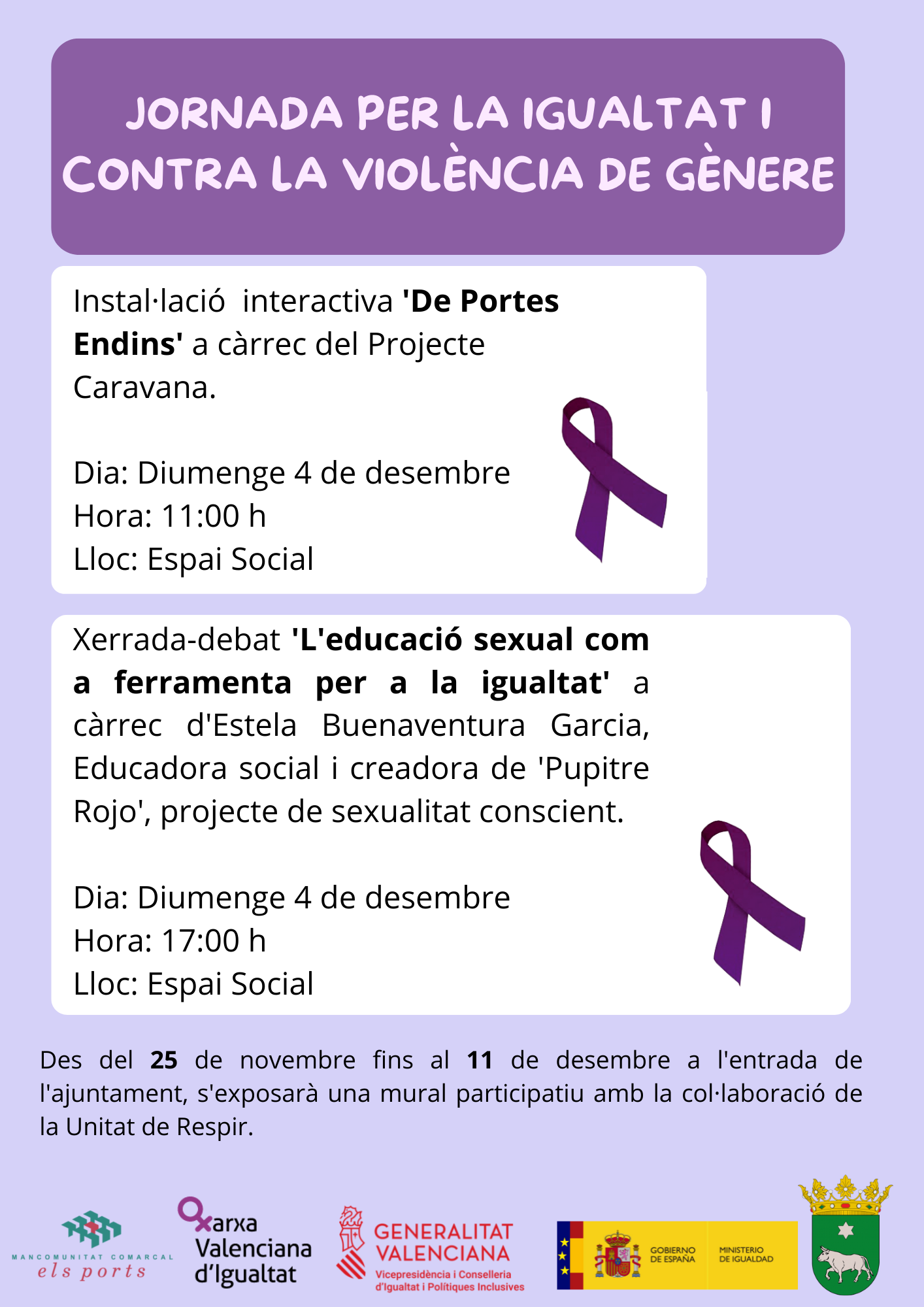Jornada per la igualtat i contra la violència de gènere